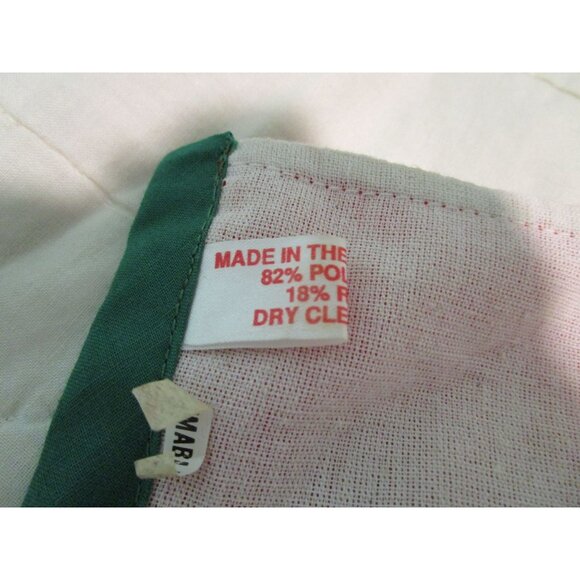 Vintage Holiday Tree Skirt With Heart Birds Reindeer Embroidery Poly Blend GUC - Picture 11 of 16